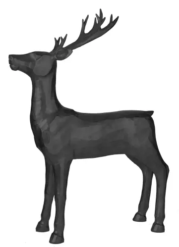Hjort - Dekoration - Svart - 52 x 17 x 72 cm - www.frokenfraken.se
