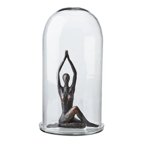 Glaskupa med fat L - Klar - Ø17 x 35 cm - www.frokenfraken.se