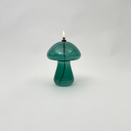 Oljelampa M - Mushroom - Grön - Ø11 x 14 cm - www.frokenfraken.se