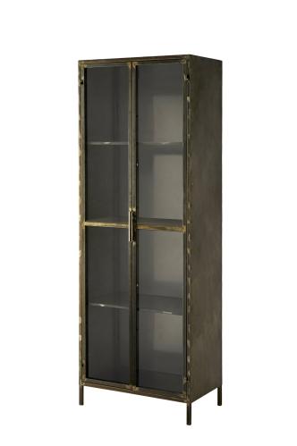 Skåp - Med glasdörrar - Antik - 63 x 38,5 x 180 cm - www.frokenfraken.se