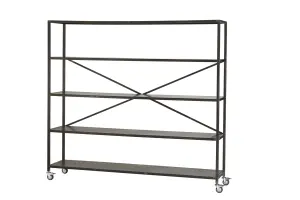 Hylla - På hjul - Antik - 180 x 42 x 184 cm - www.frokenfraken.se