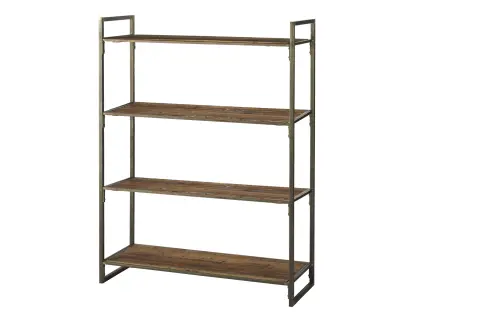 Hylla - Med trähyllor - Antik/Natur - 105 x 35,5 x 137 cm - www.frokenfraken.se