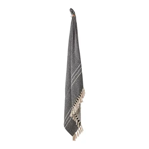 Filt - Svart/natur - 175 x 125 cm - www.frokenfraken.se