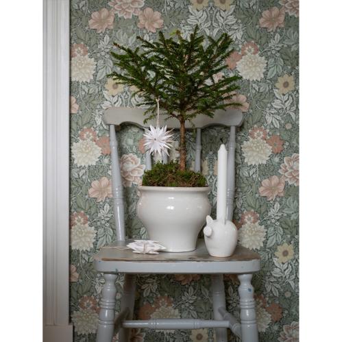 Ljusstake - Gris - Vit - 9 x 8 x 9 cm - www.frokenfraken.se