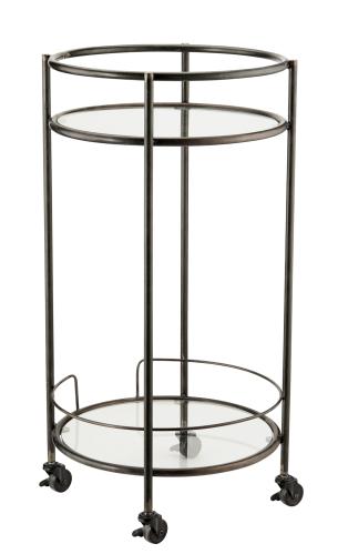 Rullvagn - Bord - Svart/Glas - 50 x 110 cm - www.frokenfraken.se