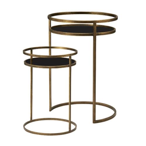Bord - Soffbord/Sideboard - 2 st - Antik mässing/Svart - www.frokenfraken.se