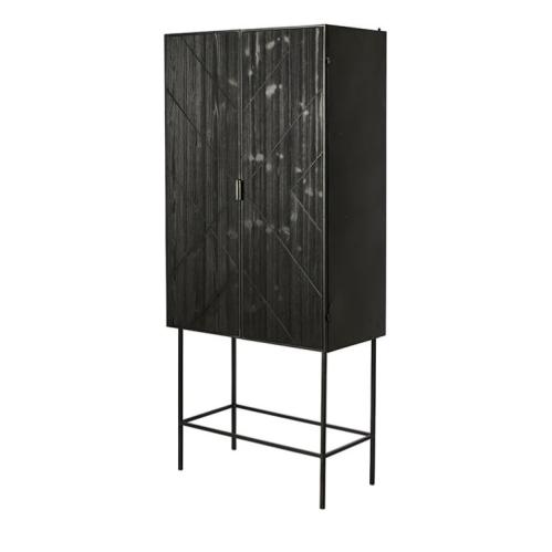 Skåp - Svart - 81 x 43 x 181 cm - www.frokenfraken.se
