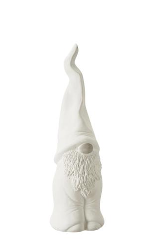 Tomte Niklas - Betong/Vit - 13 x 44 cm - www.frokenfraken.se