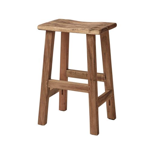 Barstol - Pall - Rustik Trä - Brun - 2-pack - 64 cm - www.frokenfraken.se