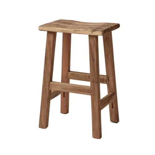 Barstol - Pall - Rustik Trä - Brun - 2-pack - 64 cm - www.frokenfraken.se