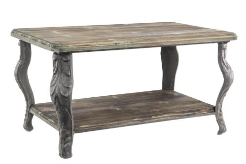 Bord Antik Trä/Metall - 80 x 50 x 43,5 cm - www.frokenfraken.se