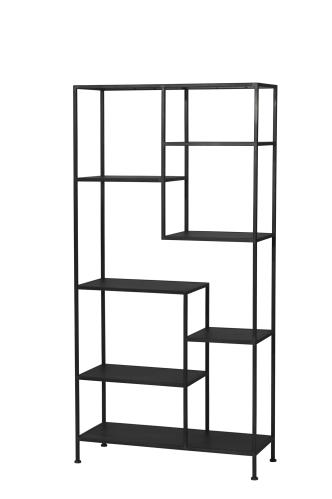 Hylla - Svart - 90 x 35 x 181 cm - www.frokenfraken.se