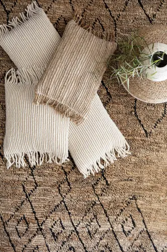 Kuddfodral - Jute Beige - 60 x 40 cm - www.frokenfraken.se