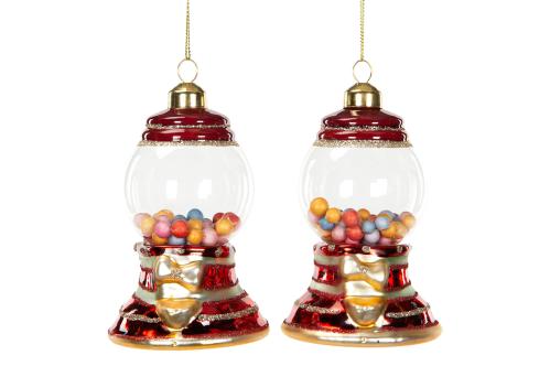 Julkula - Glas - Godisautomat - 11,5 cm - www.frokenfraken.se