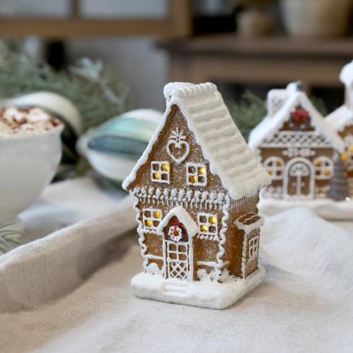Pepparkakshus - LED - 21 x 13 x 10 cm - www.frokenfraken.se