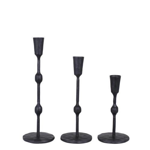 Ljusstake Frank Låg - Svart - Ø8 x H17 cm - www.frokenfraken.se
