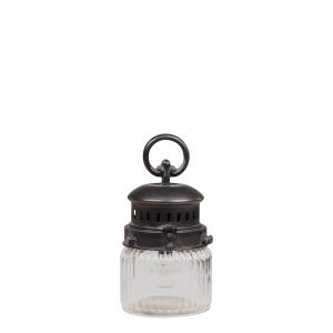 Fransk ladugårdslykta med glödlampa och timer - 22 x Ø11 cm - www.frokenfraken.se