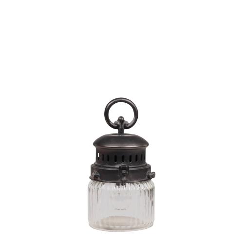 Fransk ladugårdslykta med glödlampa och timer - 22 x Ø11 cm - www.frokenfraken.se