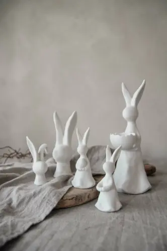 Påskdekoration - Hare - 6 x 6 x 16 cm - www.frokenfraken.se