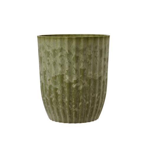 Kruka - Stripe - Grön - 3 Storlekar - Ø27, 24, 21 cm - www.frokenfraken.se