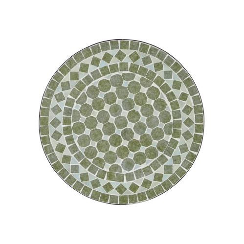 Trädgårdsbord - Grönmelerad Mosaik - Järn - Ø70 x 72 cm - www.frokenfraken.se