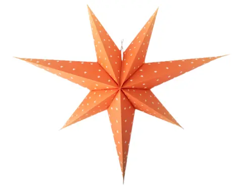 Adventsstjärna - Klassisk Gammaldags Orange - 60 cm - www.frokenfraken.se