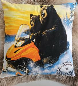Kuddfodral - Skoterbjörnar - 45 x 45 cm - www.frokenfraken.se