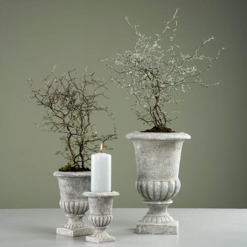 Kruka - Pokal - Grå - 13,5 x 18 cm - www.frokenfraken.se