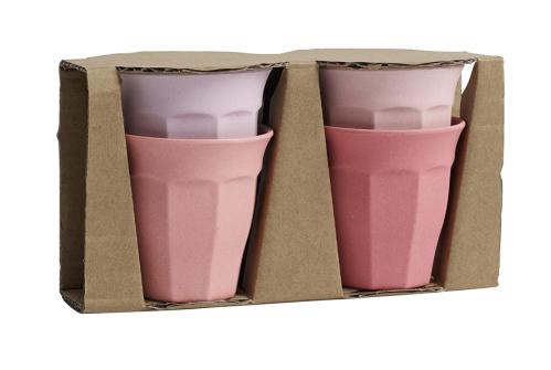 Mugg - EKO Bambu - 4st - rose/coral - www.frokenfraken.se