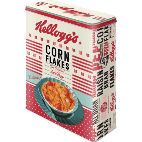 Plåtburk - Kellogg´s - Corn Flakes - Girl - XL - www.frokenfraken.se