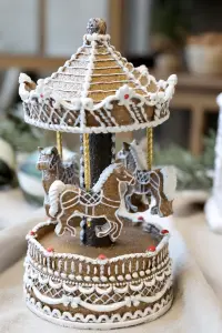 Speldosa - Karusell - Pepparkaka - Ø12 x 22 cm - www.frokenfraken.se