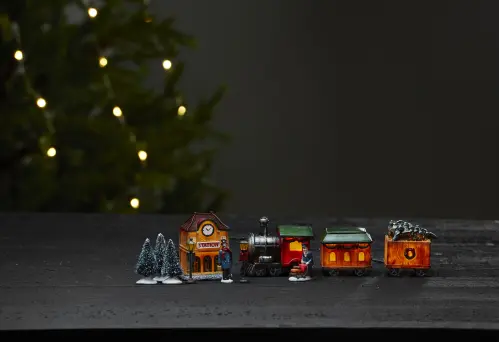 Ljusslinga - Tåg med tågstation - 8 cm - www.frokenfraken.se