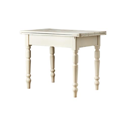 Köksbord - litet - svarvade ben - creme/natur - 100 x 66 x 80 cm - www.frokenfraken.se