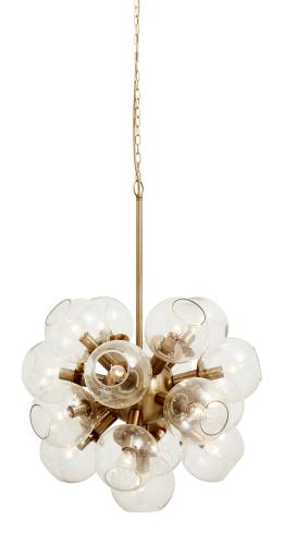 Taklampa - Guld & glasbollar - 57 cm - www.frokenfraken.se