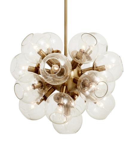 Taklampa - Guld & glasbollar - 57 cm - www.frokenfraken.se