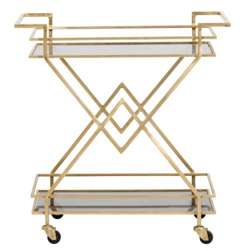 Serveringsvagn - Artdeco - Guld & Glas - www.frokenfraken.se