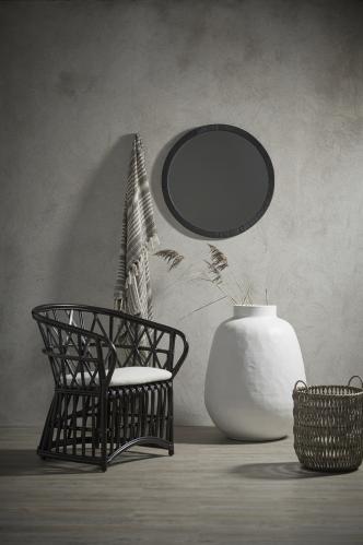 Fåtölj - Med dyna - Svart - 64 x 68 x 78 cm - www.frokenfraken.se
