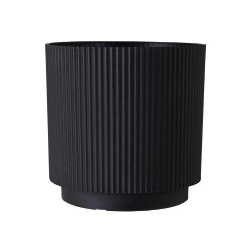 Kruka - Svart - Stripe - 2 storlekar - Ø28/23 cm - www.frokenfraken.se