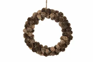 Krans med kottar - Brun - Ø25 cm - www.frokenfraken.se