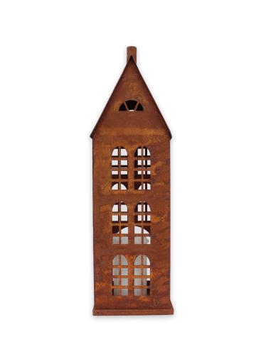 Ljuslykta - Hus - Rost - 51 cm - www.frokenfraken.se