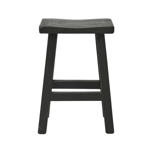 Barstol - Pall - Rustik Trä - Svart - 2-pack - 64 cm - www.frokenfraken.se