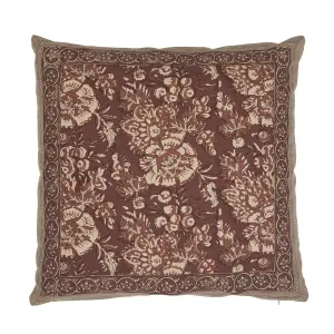 Kuddfodral - SONIA - VINRÖD - 48x48 cm - www.frokenfraken.se