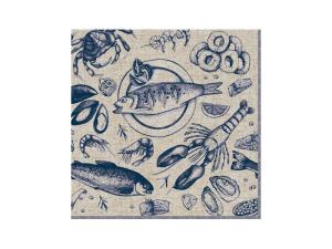 Servetter - Nature Seafood - 20-pack - 33 x 33 cm cm - www.frokenfraken.se