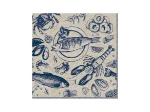 Servetter - Nature Seafood - 20-pack - 33 x 33 cm cm - www.frokenfraken.se