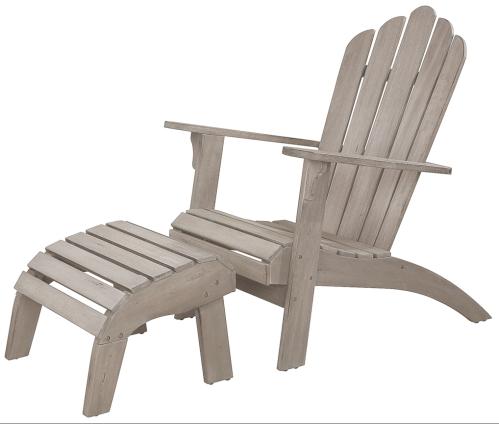 Däckstol med fotpall - Artwood ADIRONDACK Sunchair - Grey - www.frokenfraken.se