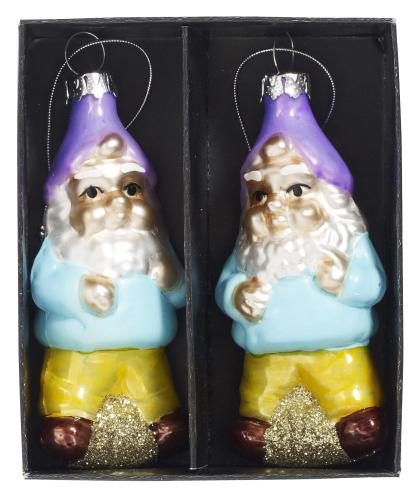 Glas Tomte - Lila - www.frokenfraken.se