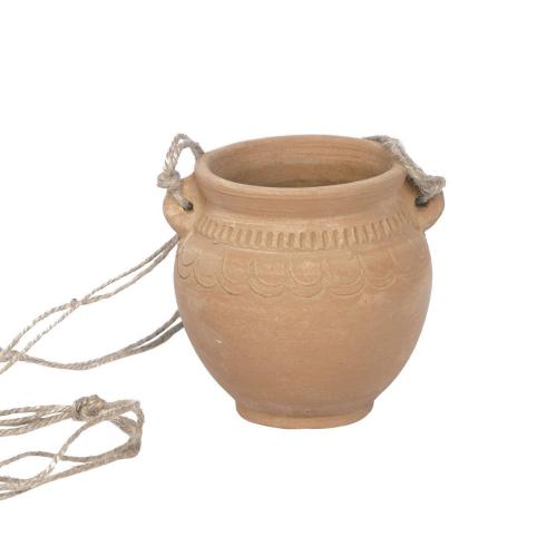 Ampel Lergods Terrrakotta - Natur - Ø12,5 x H12,5 cm - www.frokenfraken.se
