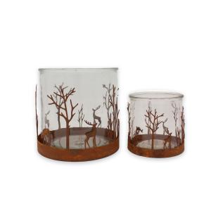 Ljuslykta - Skogen - Stor - Rost - Ø15 x 15 cm - www.frokenfraken.se