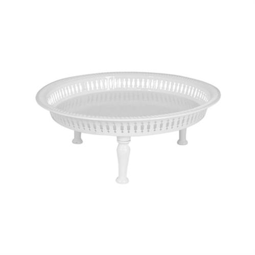 Bricka Erling Vit Liten - Ø 33 x 12,5 cm - www.frokenfraken.se
