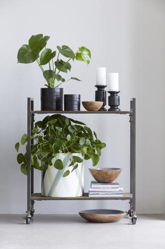 Hylla - Rullvagn - Antik/Natur - 104 x 35,5 x 87 cm - www.frokenfraken.se
